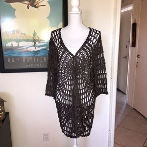 Chico's Brown Mesh Cardigan